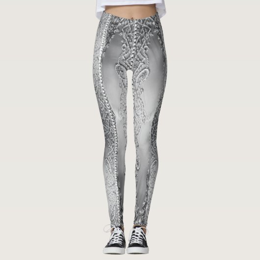 Zartes Grau Leggings (Vorderseite)