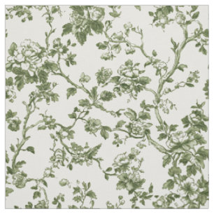 Zartes grünes Blumen-Toile Stoff