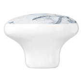 Zartes, hellblaues Aquarell Keramikknauf (Seitenansicht)