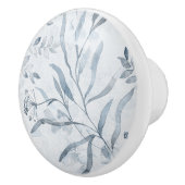 Zartes, hellblaues Aquarell Keramikknauf (Rechts)