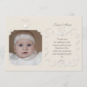 Zartes Herz-Foto danken Ihnen Dankeskarte