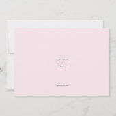 Zartes Herz-Foto danken Ihnen rosa Dankeskarte (Rückseite)