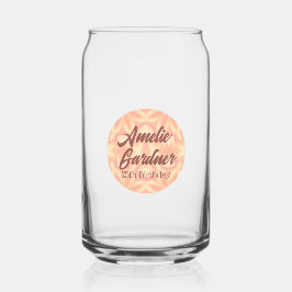 Zartes Kaleidoskop, rosa gelbe Form Dosenglas