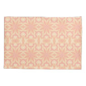 Zartes Kaleidoskop, rosa gelbe Form Kissenbezug (Rückseite)