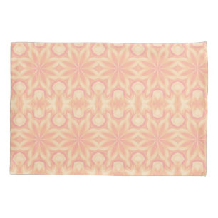 Zartes Kaleidoskop, rosa gelbe Form Kissenbezug