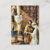 Zartes katholische Hochzeits-Gebetskarte mit golde Platzkarte (Vorderseite)