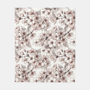 Zartes Kirschblüten-Design Fleecedecke