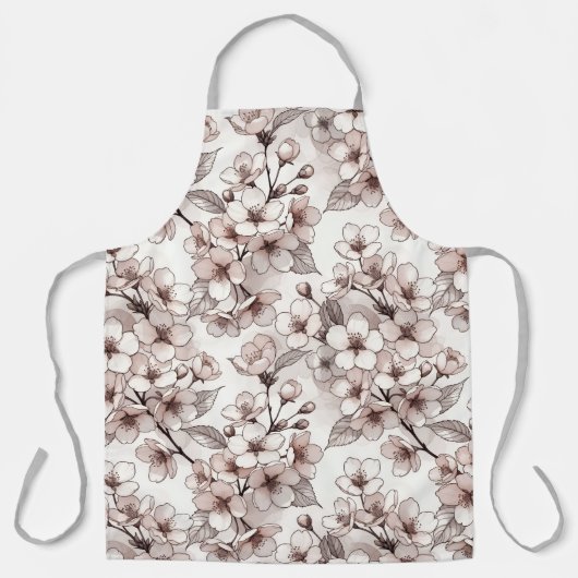 Zartes Kirschblüten-Design Schürze (Vorderseite)