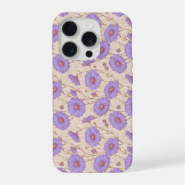 Zartes Lilalila Gänseblümchen Creme Blumenmuster iPhone 15 Pro Hülle