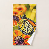Zartes Monarch Butterfly Bloom Design Badhandtuch Set (Handtuch)