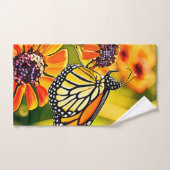 Zartes Monarch Butterfly Bloom Design Badhandtuch Set (Handtuch)