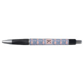Zartes Monogramm des Flamingo-Muster-| Kugelschreiber (Vorderseite)