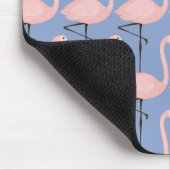 Zartes Monogramm des Flamingo-Muster-| Mousepad (Ecke)