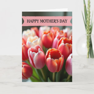 Zartes Muttertags-Tulpen-Kärtchen Karte