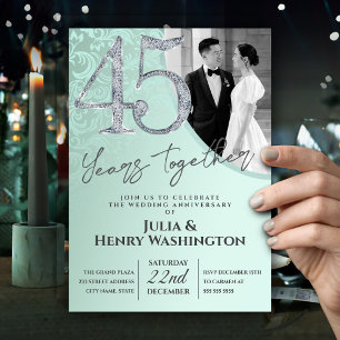 Zartes Ornamentales 45. Hochzeitsjubiläum Einladung