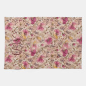Zartes Pastell-Patchwork-Blumenmuster Geschirrtuch (Horizontal)