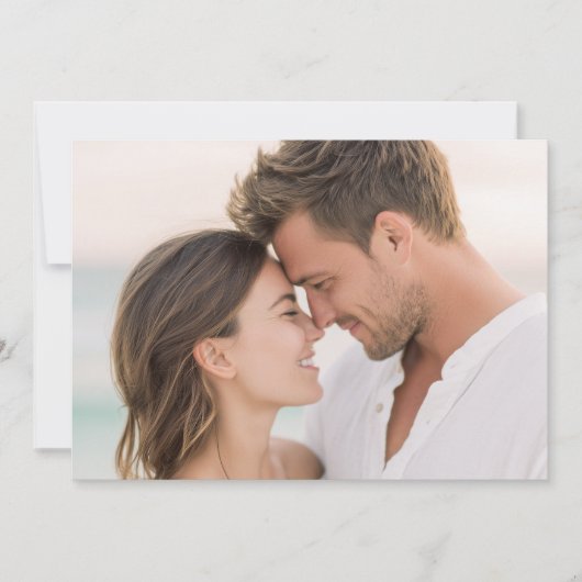 Zartes romantisches Foto Einladung (Vorderseite)