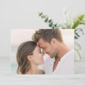 Zartes romantisches Foto Einladung (Stehend Vorderseite)