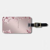 Zartes rosa Blumen-Gepäckanhänger Gepäckanhänger (Vorderseite horizontal)