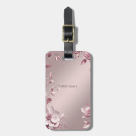 Zartes rosa Blumen-Gepäckanhänger Gepäckanhänger