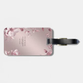 Zartes rosa Blumen-Gepäckanhänger Gepäckanhänger (Rückseite horizontal)