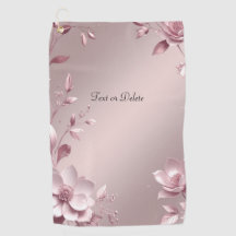 Zartes rosa Blumen-Golftuch