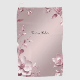 Zartes rosa Blumen-Golftuch Golfhandtuch