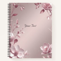 Zartes rosa Blumen Notizbuch