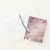Zartes rosa Blumen Notizbuch (Innenseite)
