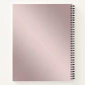 Zartes rosa Blumen Notizbuch (Rückseite)