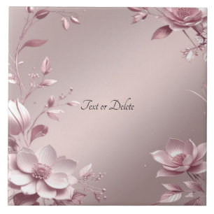 Zartes rosa Blumenkeramikfliese Fliese