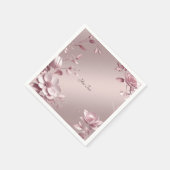 Zartes rosa Blumenmuster Serviette (Ecke)