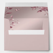 Zartes rosa Blumenrahmen-Kuvert