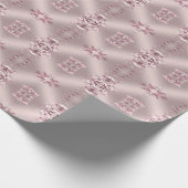 Zartes rosa Blumenverpackungspapier Geschenkpapier (Ecke)