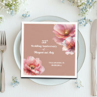 Zartes Rosa Gold Floral 55. Hochzeitstag
