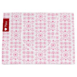 Zartes rosa Motiv Große Geschenktüte