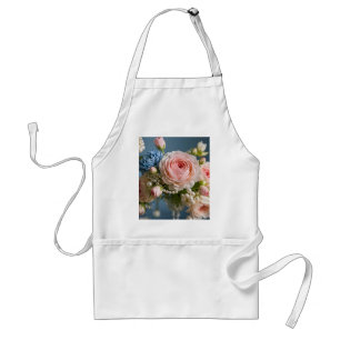 Zartes Rosa Rosa mit Perle in Vase Schürze