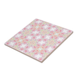 Zartes rosa Rosenmuster Fliese