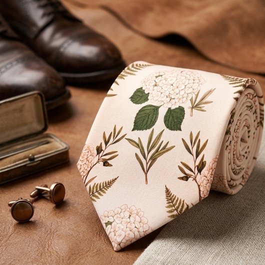 Zartes Rosa & Salbei Botanisch  Krawatte