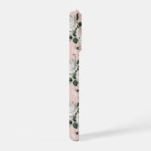 Zartes Rosa Weiß Blumenmuster iPhone Hülle (Rechte Seite)
