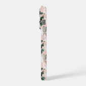 Zartes Rosa Weiß Blumenmuster iPhone Hülle (Linke Seite)