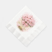 Zartes Rosen-Pfingstrosen-Sträußchen – Papiertuch Serviette (Ecke)