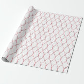 Zartes rotes geometrisches Muster Geschenkpapier (Ungerollt)