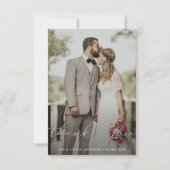 zartes Schreiben Hochzeit danke Foto (Vorderseite)