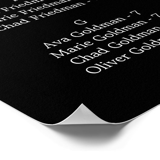 Zartes schwarz druckbares Seekarten-Poster Poster (Ecke)