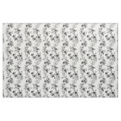 Zartes schwarzes Blumen-Toile-Muster Stoff (Yard (91,4 cm))