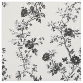 Zartes schwarzes Blumen-Toile-Muster Stoff (Muster)