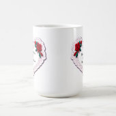 Zartes Spitzenherz Karte Kaffeetasse (Mittel)
