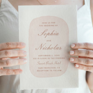 Zartes Wasserfarbe Pastell Rosa Hochzeit Einladung
