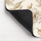Zartes Wasserfarbenes Weißes Blumenmuster Mousepad (Ecke)